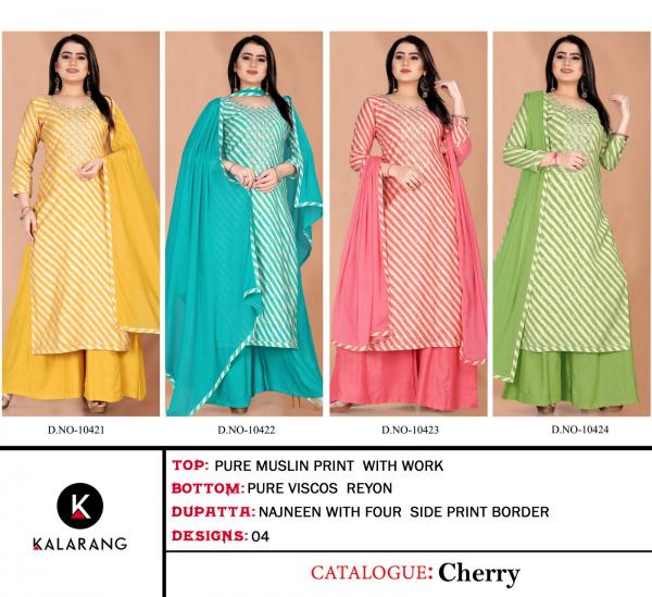 Kalarang Cherry Fancy Designer Dress Material Collection
